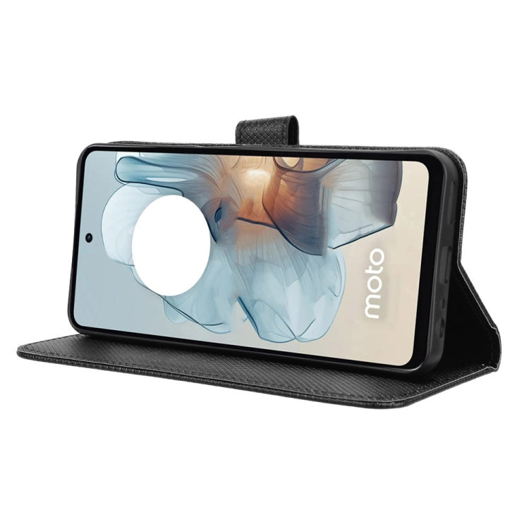 For Motorola Moto G Power 5G 2024 Diamond Texture Leather Phone Case(Black) - Motorola Cases by PMC Jewellery | Online Shopping South Africa | PMC Jewellery | Buy Now Pay Later Mobicred