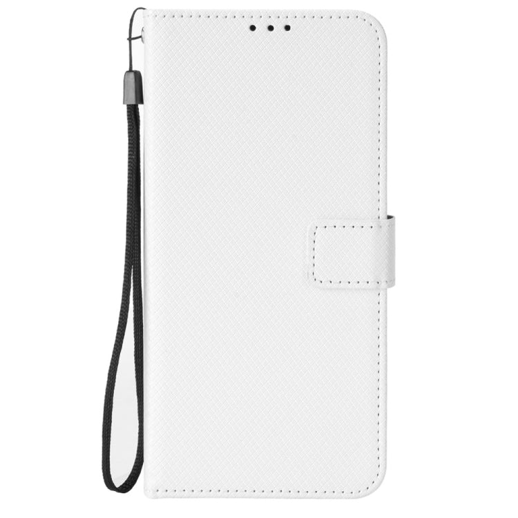 For Orbic Magic 5G R678EL Diamond Texture Leather Phone Case(White) - More Brand by PMC TechLife | Online Shopping South Africa | PMC TechLife | Buy Now Pay Later Mobicred