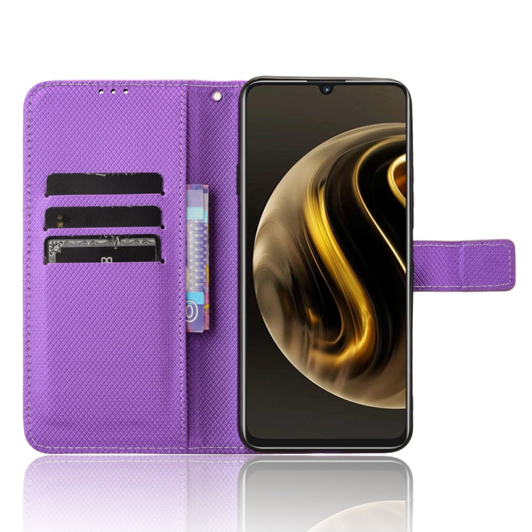 For Huawei nova Y72 4G Diamond Texture Leather Phone Case(Purple) - Huawei Cases by PMC Jewellery | Online Shopping South Africa | PMC Jewellery