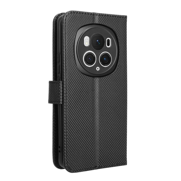 For Honor Magic6 Pro Diamond Texture Leather Phone Case(Black) - Honor Cases by PMC Jewellery | Online Shopping South Africa | PMC Jewellery | Buy Now Pay Later Mobicred