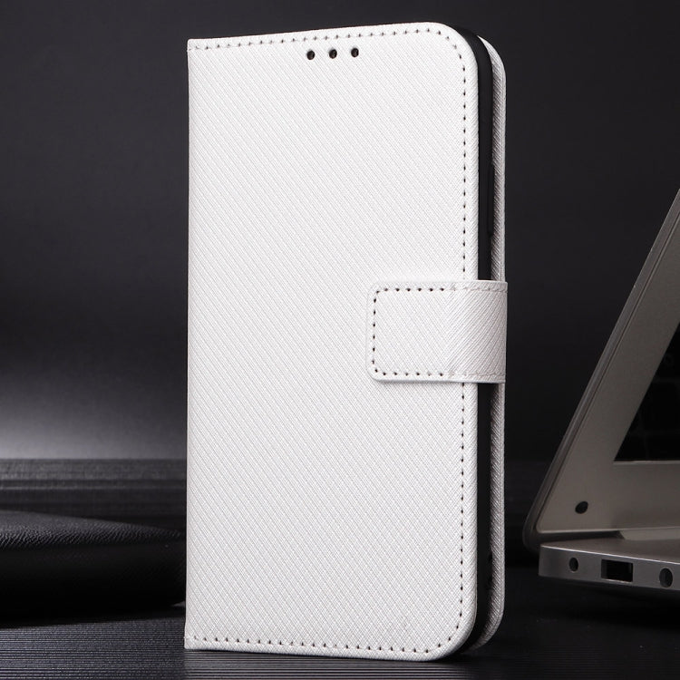For Sony Xperia 10 VI 2024 Diamond Texture Leather Phone Case(White) - Sony Cases by PMC Jewellery | Online Shopping South Africa | PMC Jewellery | Buy Now Pay Later Mobicred