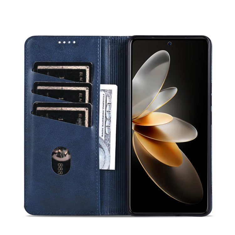 For Huawei Pura 70 AZNS Magnetic Calf Texture Flip Leather Phone Case(Dark Blue) - Huawei Cases by AZNS | Online Shopping South Africa | PMC Jewellery | Buy Now Pay Later Mobicred