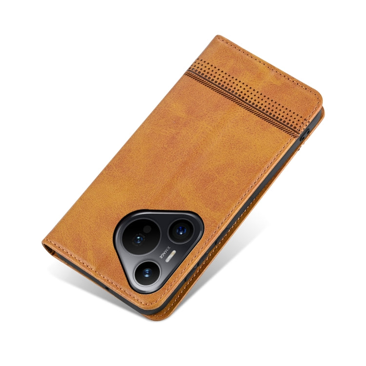 For Huawei Pura 70 AZNS Magnetic Calf Texture Flip Leather Phone Case(Light Brown) - Huawei Cases by AZNS | Online Shopping South Africa | PMC Jewellery | Buy Now Pay Later Mobicred