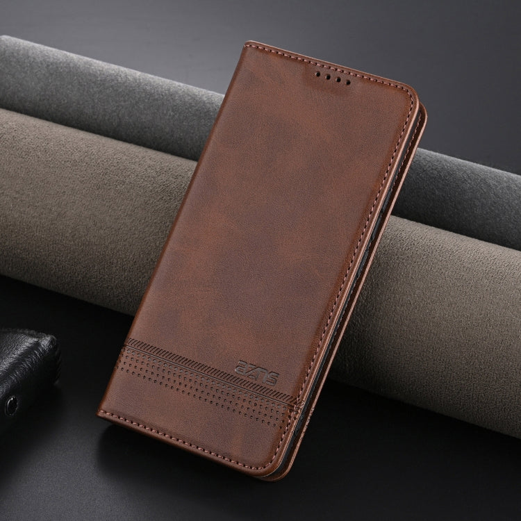 For Huawei Pura 70 AZNS Magnetic Calf Texture Flip Leather Phone Case(Dark Brown) - Huawei Cases by AZNS | Online Shopping South Africa | PMC Jewellery | Buy Now Pay Later Mobicred