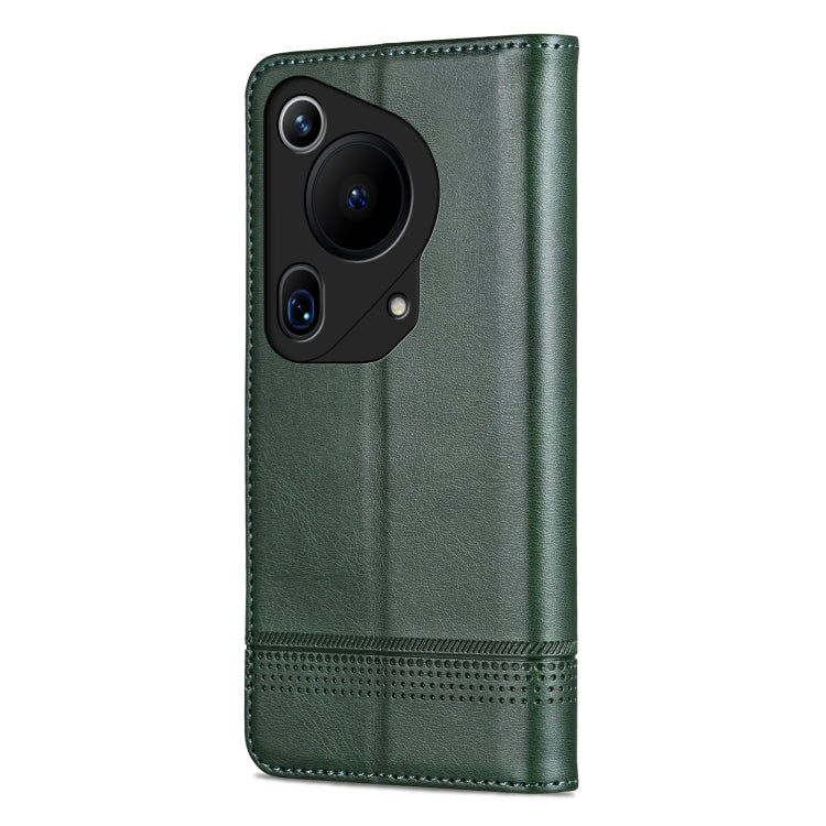 For Huawei Pura 70 Ultra AZNS Magnetic Calf Texture Flip Leather Phone Case(Dark Green) - Huawei Cases by AZNS | Online Shopping South Africa | PMC Jewellery | Buy Now Pay Later Mobicred