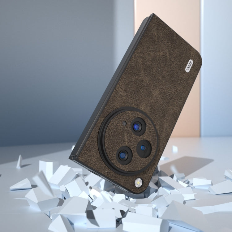 For OPPO Find N3 / OnePlus Open ABEEL Dream Litchi Texture PU Phone Case(Khaki) - Find N3 Cases by PMC TechLife | Online Shopping South Africa | PMC TechLife | Buy Now Pay Later Mobicred