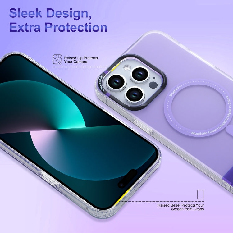 For iPhone 12 PC + TPU IMD MagSafe Magnetic Phone Case(Blue) - iPhone 12 / 12 Pro Cases by PMC TechLife | Online Shopping South Africa | PMC TechLife