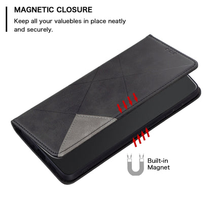 For Xiaomi Redmi Note 13 Pro 5G Rhombus Texture Magnetic Leather Phone Case(Black) - Xiaomi Cases by PMC Jewellery | Online Shopping South Africa | PMC Jewellery | Buy Now Pay Later Mobicred