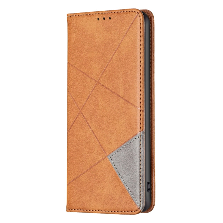 For Xiaomi Redmi Note 13 Pro+ 5G Rhombus Texture Magnetic Leather Phone Case(Yellow) - Xiaomi Cases by PMC TechLife | Online Shopping South Africa | PMC TechLife | Buy Now Pay Later Mobicred