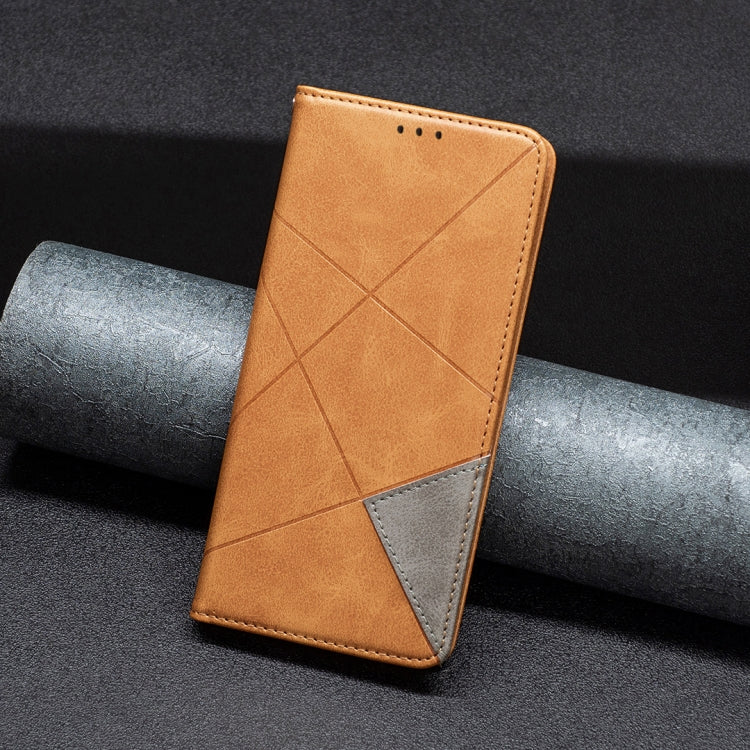 For Xiaomi Redmi Note 13 Pro+ 5G Rhombus Texture Magnetic Leather Phone Case(Yellow) - Xiaomi Cases by PMC TechLife | Online Shopping South Africa | PMC TechLife | Buy Now Pay Later Mobicred
