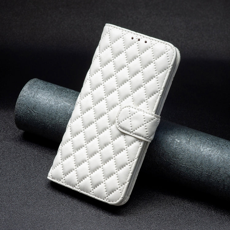For Google Pixel 9 Diamond Lattice Wallet Leather Flip Phone Case(White) - Google Cases by PMC TechLife | Online Shopping South Africa | PMC TechLife | Buy Now Pay Later Mobicred