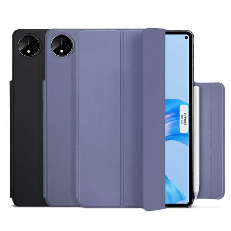 For Huawei Matepad Pro 10.8 3-fold Double-sided Clip Buckle Magnetic Smart Tablet Case(Lavender) - Huawei by PMC TechLife | Online Shopping South Africa | PMC TechLife | Buy Now Pay Later Mobicred