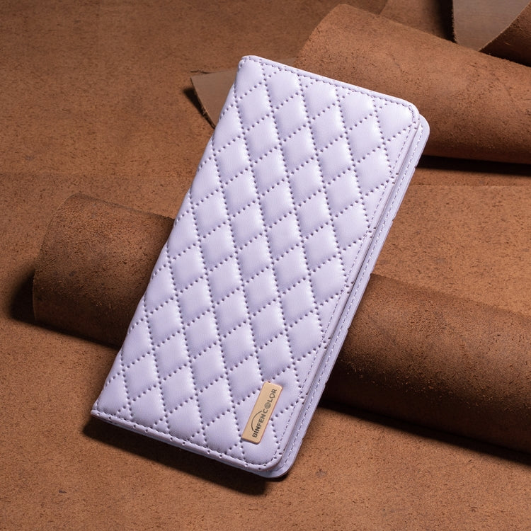 For Xiaomi Redmi K70E Diamond Lattice Magnetic Leather Flip Phone Case(Purple) - K70E Cases by PMC Jewellery | Online Shopping South Africa | PMC Jewellery