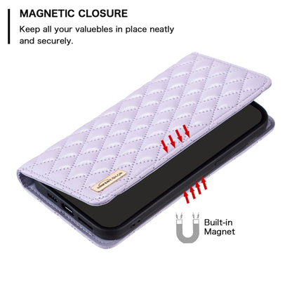 For Xiaomi Redmi K70E Diamond Lattice Magnetic Leather Flip Phone Case(Purple) - K70E Cases by PMC Jewellery | Online Shopping South Africa | PMC Jewellery