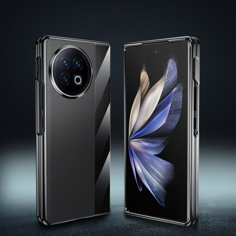 For vivo X Fold2 Electroplating Ultrathin Shockproof Leather Fold Protective Phone Case(Black) - vivo Cases by PMC TechLife | Online Shopping South Africa | PMC TechLife | Buy Now Pay Later Mobicred