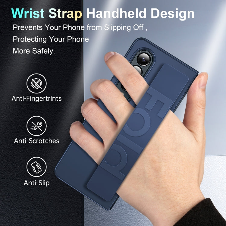 For Samsung Galaxy Z Fold4 Silicone Wristband Holder Foldable Phone Case(White) - Galaxy Z Fold4 5G Cases by PMC TechLife | Online Shopping South Africa | PMC TechLife