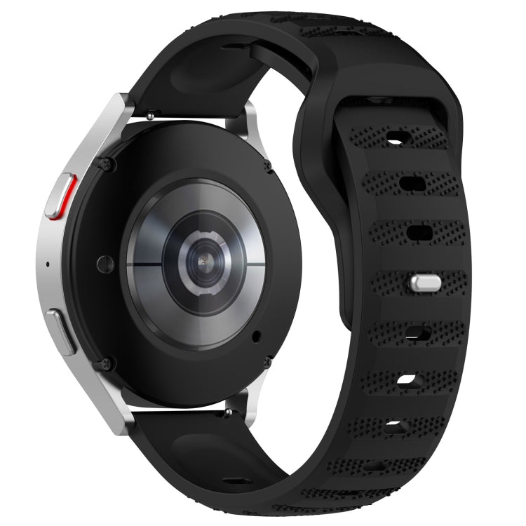 22mm Universal Dots Pattern Silicone Replacement Watch Band(Black) - 22mm Bands by PMc TechLife | Online Shopping South Africa | PMc TechLife | Buy Now Pay Later Mobicred