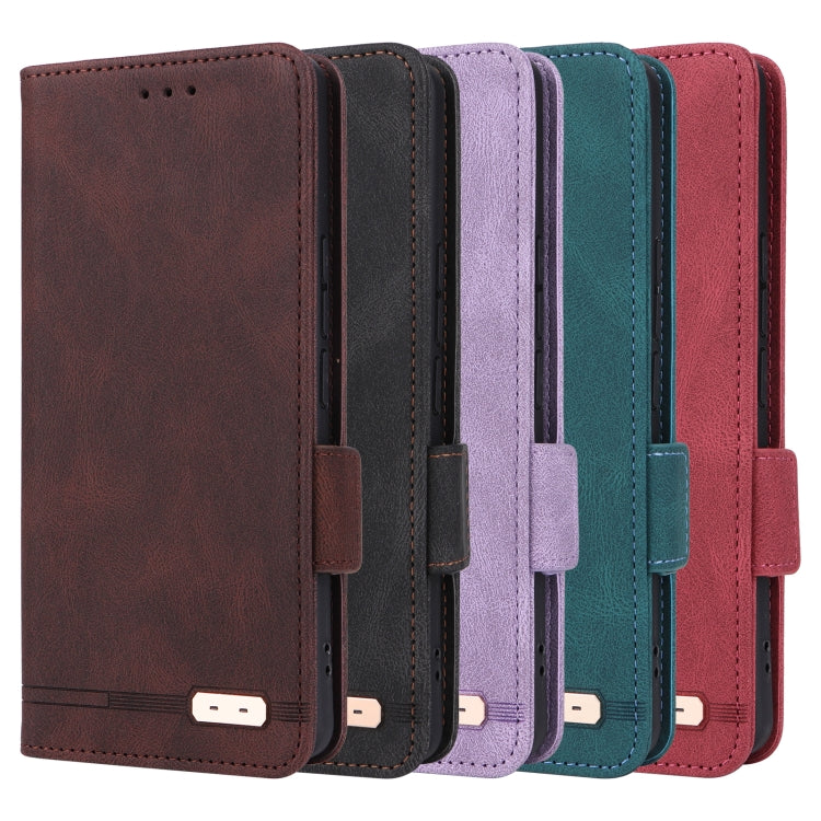 For OPPO Reno10 Pro+ Magnetic Clasp Leather Phone Case(Brown) - OPPO Cases by PMC TechLife | Online Shopping South Africa | PMC TechLife