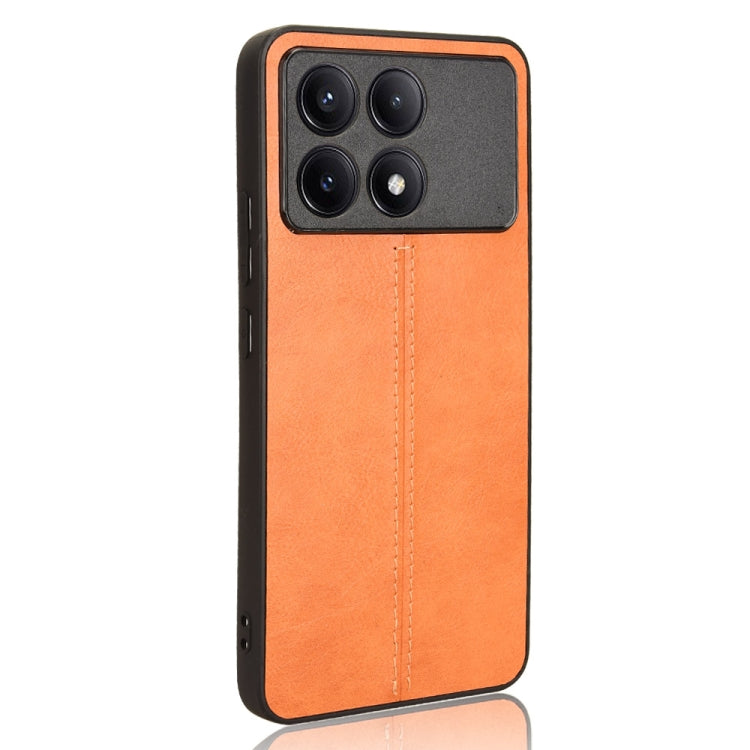 For Xiaomi Redmi K70 / K70 Pro Sewing Cow Pattern Skin PC + PU + TPU Phone Case(Orange) - free shipping - PMC TechLife - Order now!