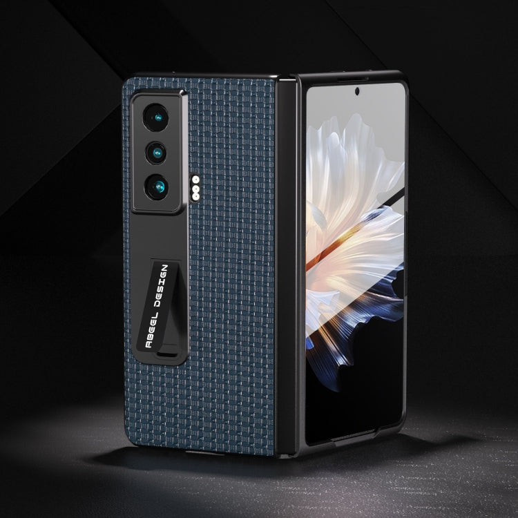 For Honor Magic Vs ABEEL Integrated Genuine Leather Luxury Series Phone Case with Holder(Royal Blue) - Honor Cases by PMC TechLife | Online Shopping South Africa | PMC TechLife | Buy Now Pay Later Mobicred