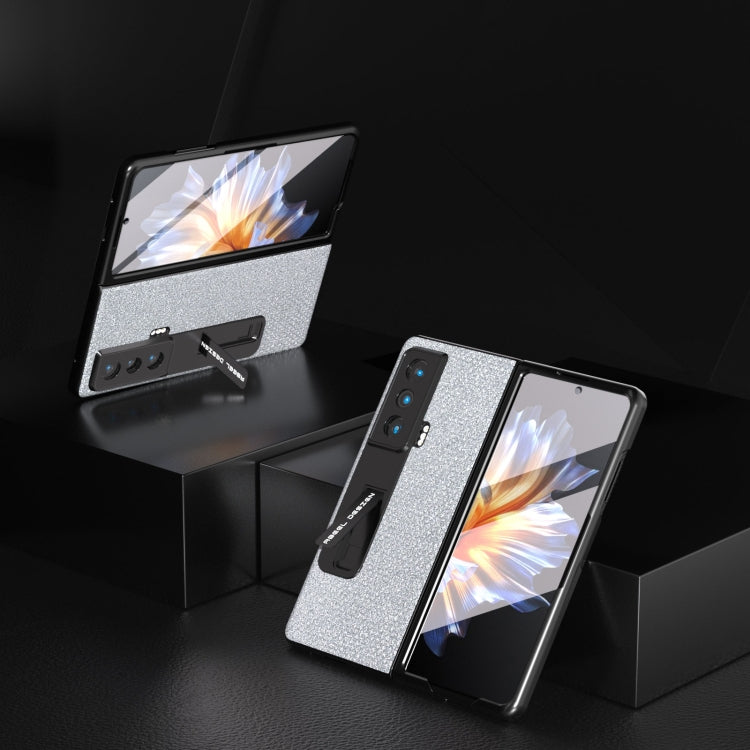 For Honor Magic Vs ABEEL Integrated Diamond Series Phone Case with Holder(Silver) - Honor Cases by PMC TechLife | Online Shopping South Africa | PMC TechLife | Buy Now Pay Later Mobicred