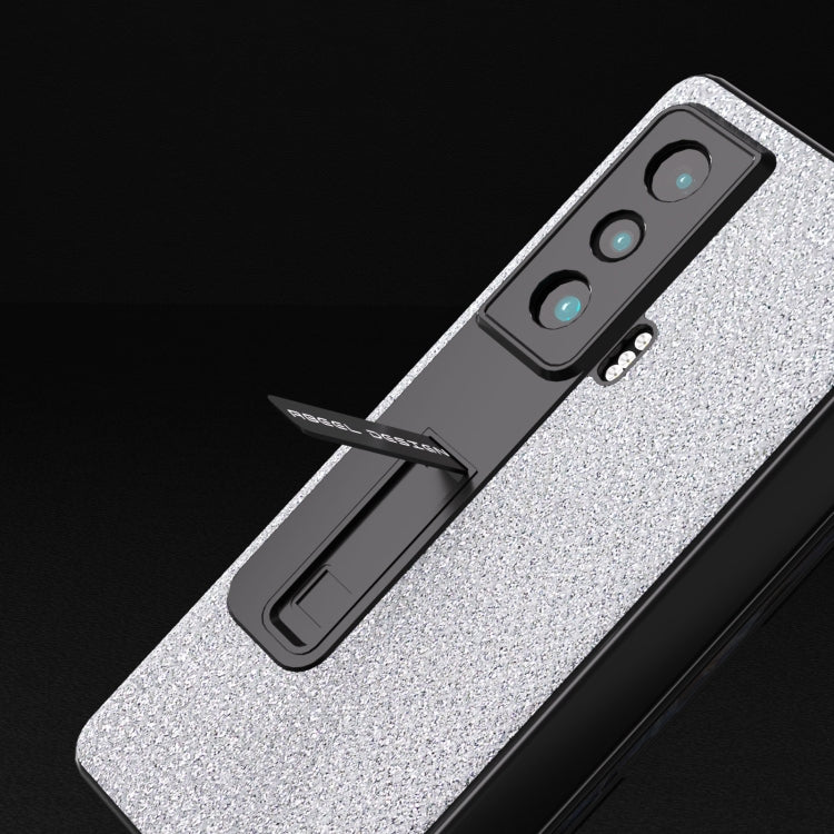 For Honor Magic Vs ABEEL Integrated Diamond Series Phone Case with Holder(Silver) - Honor Cases by PMC TechLife | Online Shopping South Africa | PMC TechLife | Buy Now Pay Later Mobicred