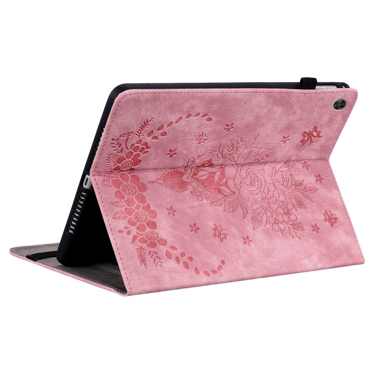 For Huawei MatePad T 10s / Enjoy Tablet 2 Butterfly Rose Embossed Leather Tablet Case(Pink) - Huawei Cases by PMC TechLife | Online Shopping South Africa | PMC TechLife | Buy Now Pay Later Mobicred