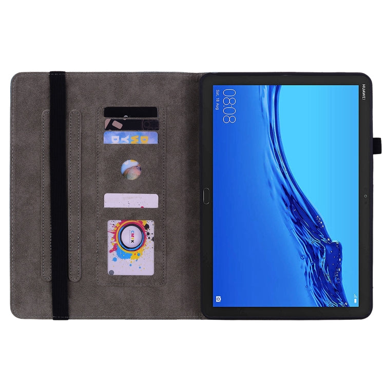 For Huawei MediaPad M5 Lite / C5 10.1 Butterfly Rose Embossed Leather Tablet Case(Green) - Huawei Cases by PMC TechLife | Online Shopping South Africa | PMC TechLife | Buy Now Pay Later Mobicred