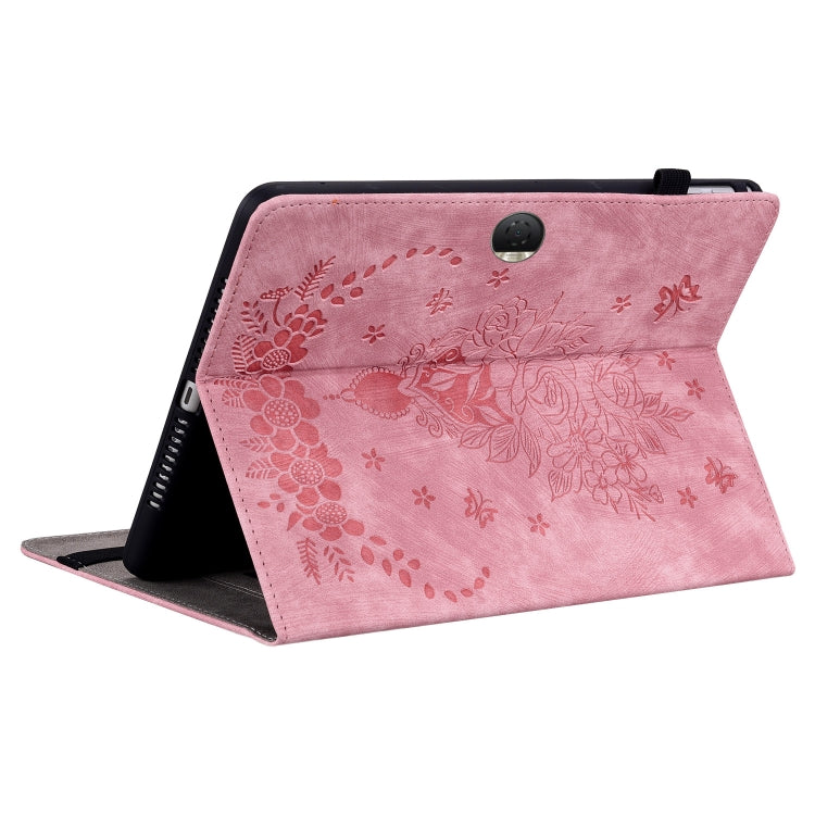 For Honor Pad 9 12.1 Butterfly Rose Embossed Leather Tablet Case(Pink) - Honor by PMC TechLife | Online Shopping South Africa | PMC TechLife | Buy Now Pay Later Mobicred