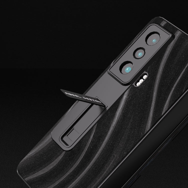 For Honor Magic Vs Galactic Pattern Integrated Protective Phone Case with Holder(Black) - Honor Cases by PMC TechLife | Online Shopping South Africa | PMC TechLife | Buy Now Pay Later Mobicred