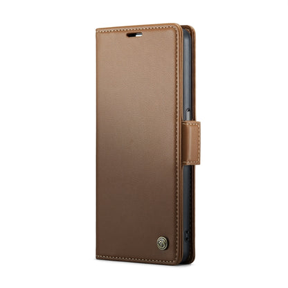 For OPPO A77 4G Global / A57e 4G CaseMe 023 Butterfly Buckle Litchi Texture RFID Anti-theft Leather Phone Case(Brown) - OPPO Cases by CaseMe | Online Shopping South Africa | PMC Jewellery | Buy Now Pay Later Mobicred