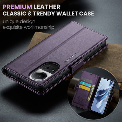 For OPPO Reno10 5G Global／Reno10 Pro Global CaseMe 023 Butterfly Buckle Litchi Texture RFID Anti-theft Leather Phone Case(Pearly Purple) - OPPO Cases by CaseMe | Online Shopping South Africa | PMC Jewellery | Buy Now Pay Later Mobicred