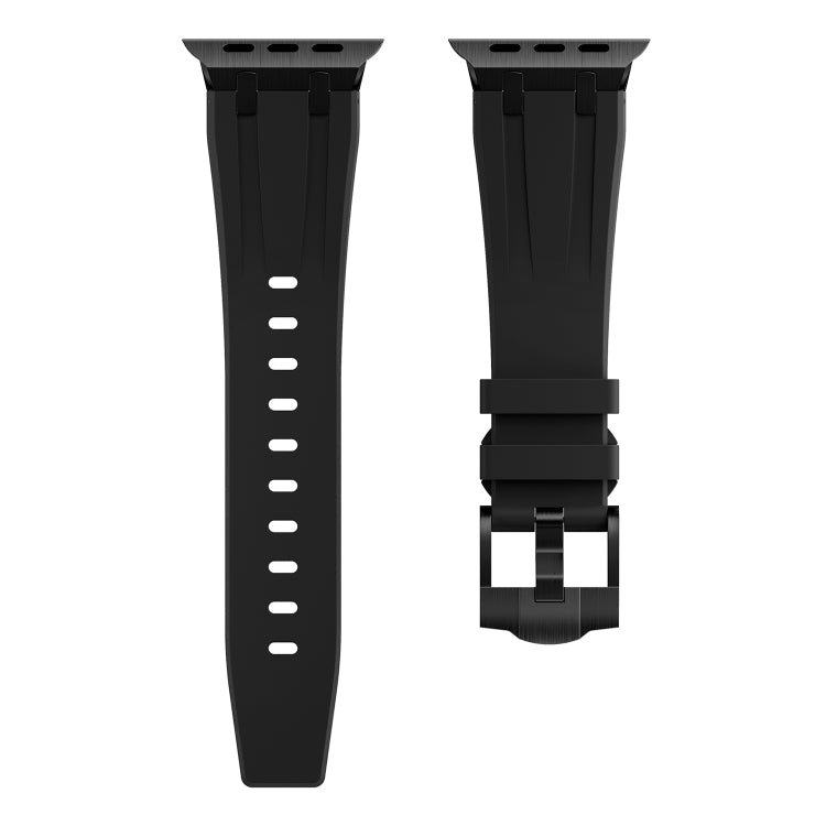 AP Silicone Watch Band For Apple Watch Ultra 2 49mm(Black Black) - Watch Bands by PMC Jewellery | Online Shopping South Africa | PMC Jewellery