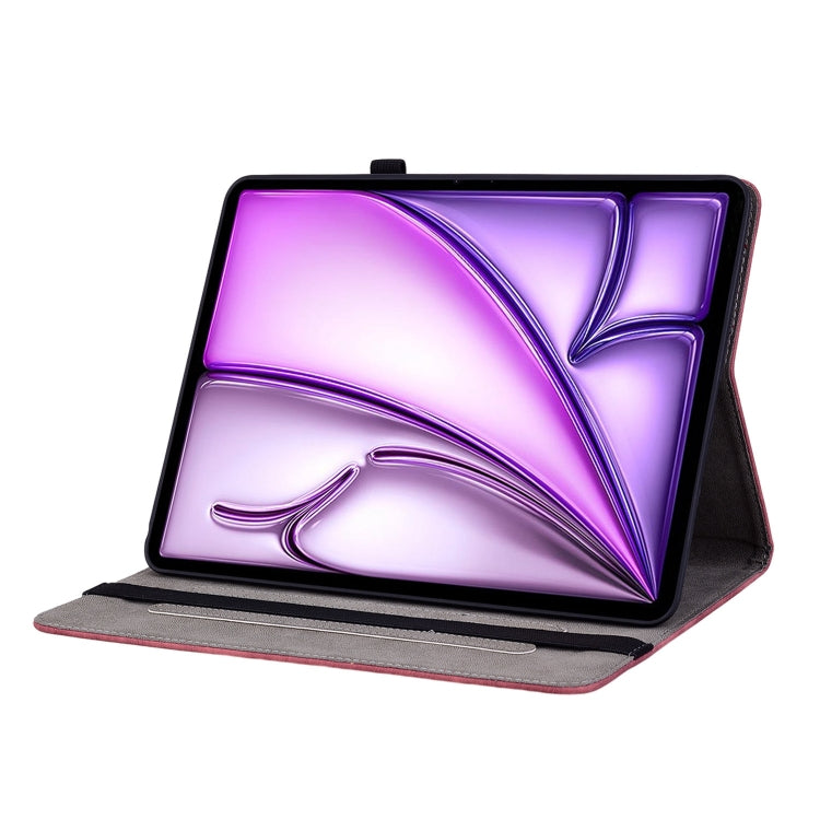For iPad Air 11 2025 / 2024 Butterfly Rose Embossed Leather Smart Tablet Case(Red) - iPad Air 11 2025 / 2024 Cases by PMC TechLife | Online Shopping South Africa | PMC TechLife | Buy Now Pay Later Mobicred