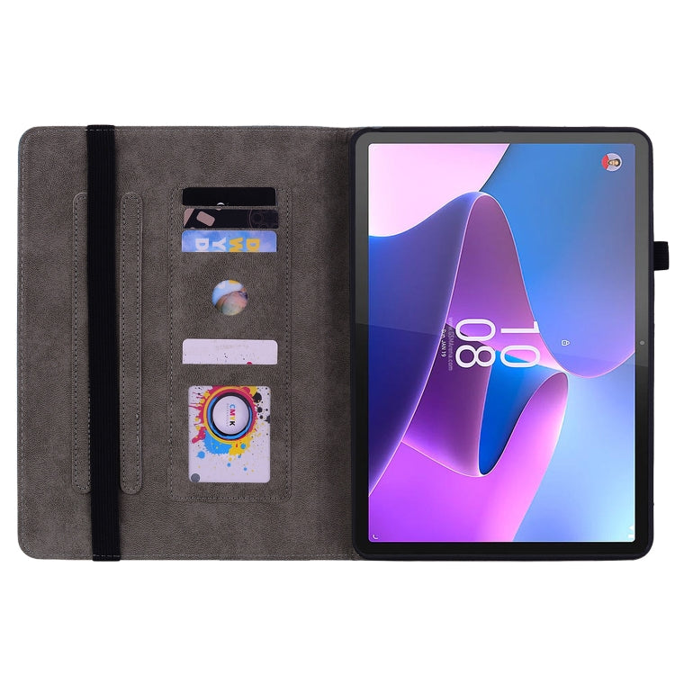 For Lenovo Tab P11 Gen 2 11.5 Butterfly Rose Embossed Leather Tablet Case(Rose Red) - Lenovo by PMC TechLife | Online Shopping South Africa | PMC TechLife | Buy Now Pay Later Mobicred