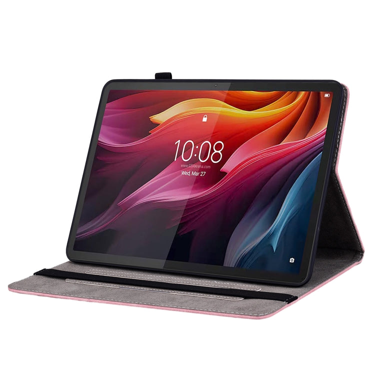 For Lenovo Tab K11 Plus Butterfly Rose Embossed Leather Tablet Case(Pink) - Lenovo by PMC TechLife | Online Shopping South Africa | PMC TechLife | Buy Now Pay Later Mobicred