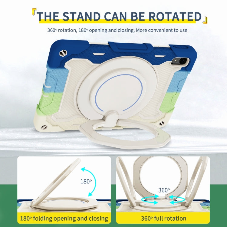 For Huawei MatePad 11 2023 Armor Contrast Color Silicone + PC Tablet Case(Colorful Blue) - Huawei by PMC TechLife | Online Shopping South Africa | PMC TechLife | Buy Now Pay Later Mobicred