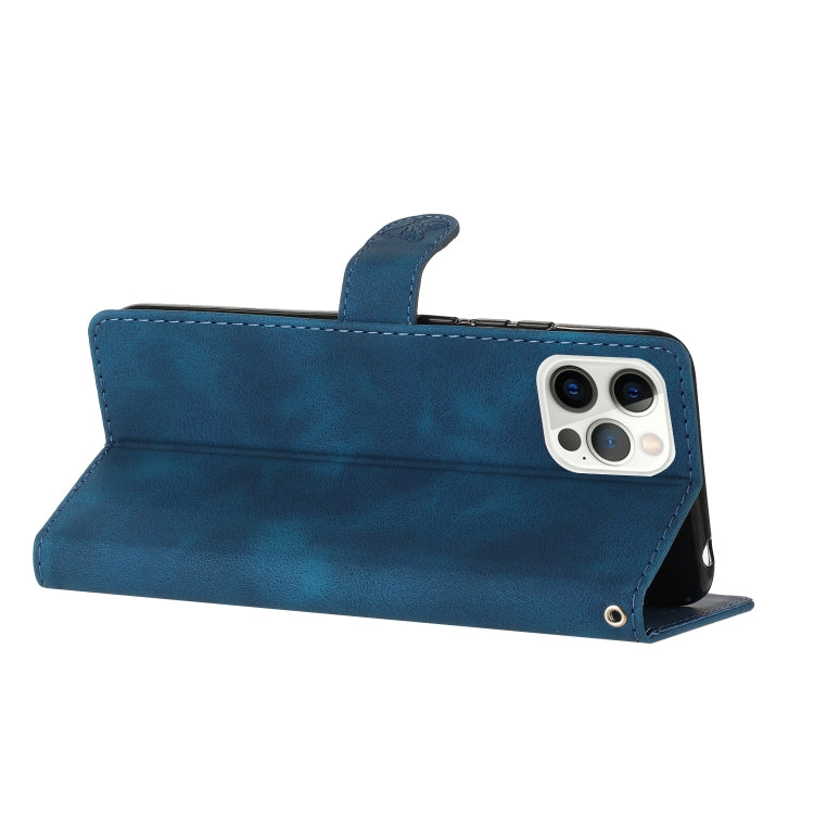 For iPhone 16 Pro Max Flower Butterfly Embossing Pattern Leather Phone Case(Blue) - iPhone 16 Pro Max Cases by PMC TechLife | Online Shopping South Africa | PMC TechLife | Buy Now Pay Later Mobicred