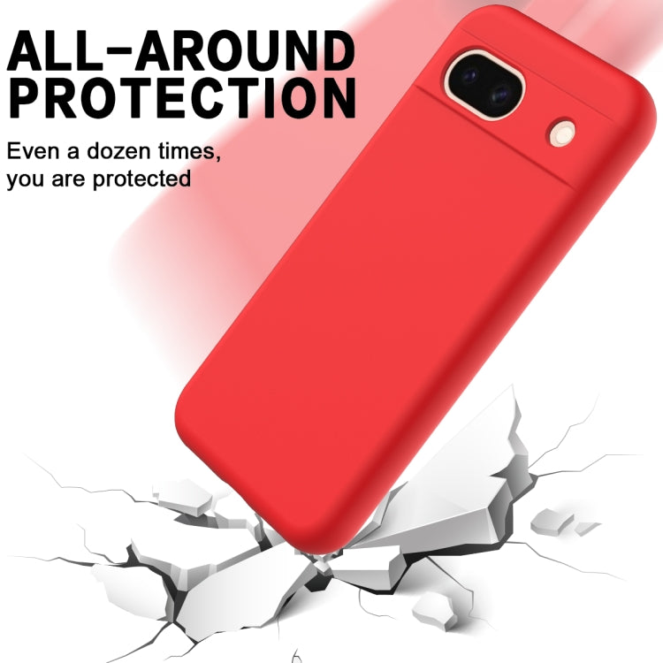 For Google Pixel 8a Pure Color Liquid Silicone Shockproof Phone Case(Red) - free shipping - PMC TechLife - Order now!