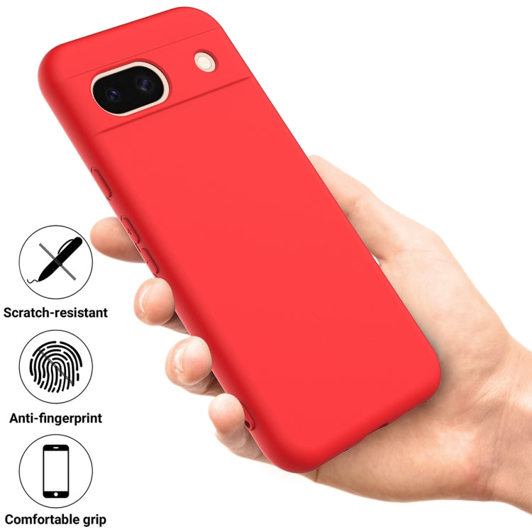 For Google Pixel 8a Pure Color Liquid Silicone Shockproof Phone Case(Red) - free shipping - PMC TechLife - Order now!