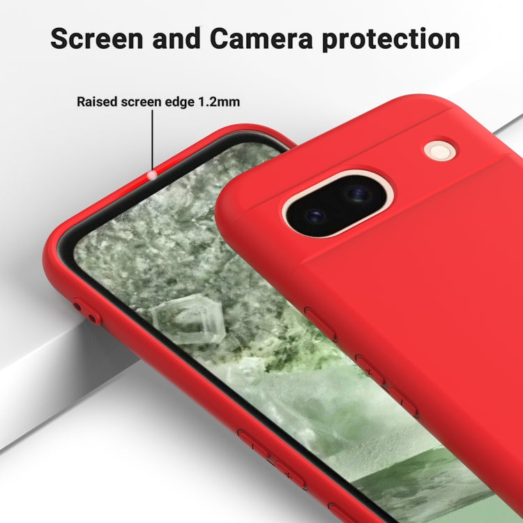 For Google Pixel 8a Pure Color Liquid Silicone Shockproof Phone Case(Red) - free shipping - PMC TechLife - Order now!