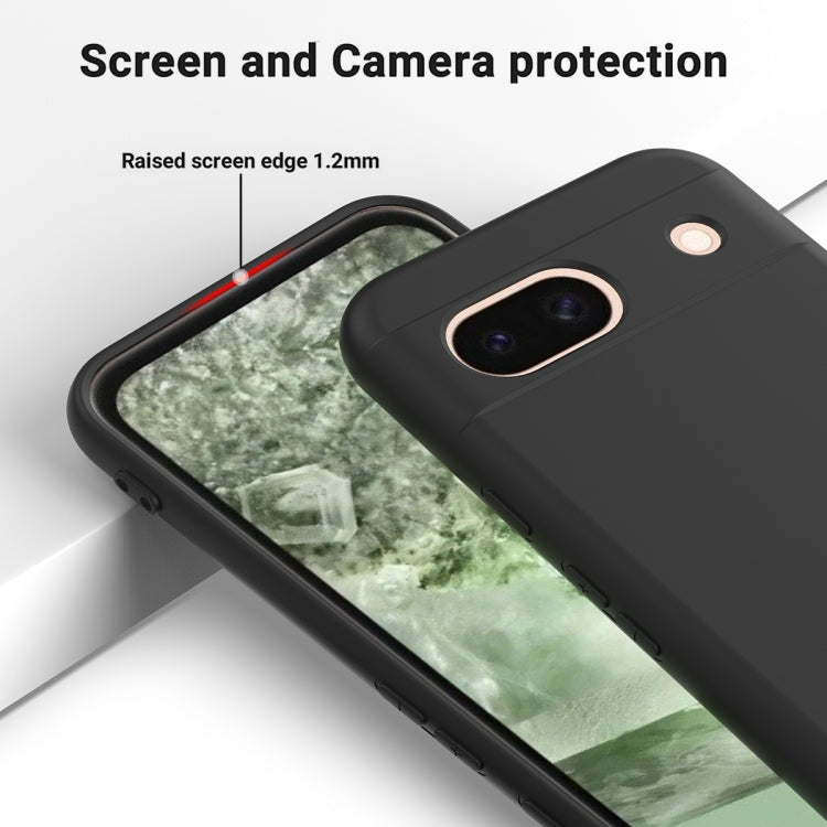 For Google Pixel 8a Pure Color Liquid Silicone Shockproof Phone Case(Black) - free shipping - PMC TechLife - Order now!