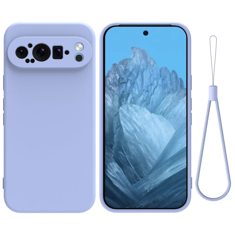 For Google Pixel 9 Pro XL Pure Color Liquid Silicone Shockproof Phone Case(Purple) - Google Cases by PMC TechLife | Online Shopping South Africa | PMC TechLife | Buy Now Pay Later Mobicred