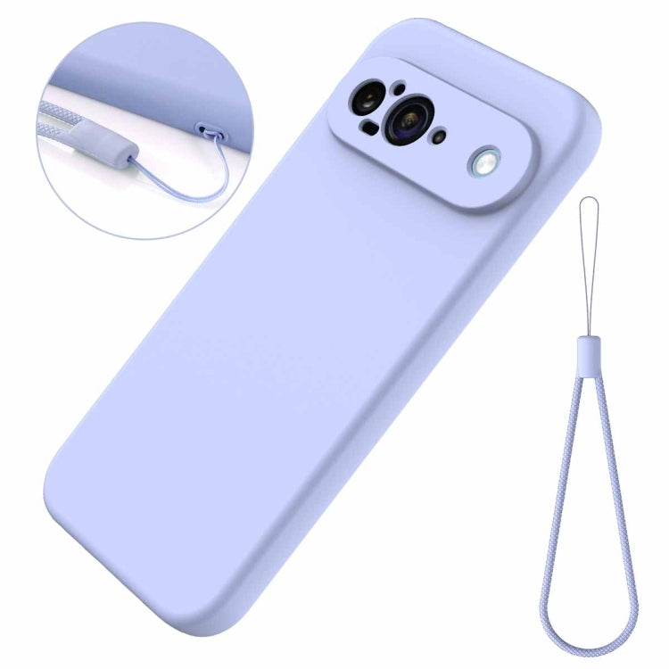 For Google Pixel 9 Pure Color Liquid Silicone Shockproof Phone Case(Purple) - Google Cases by PMC TechLife | Online Shopping South Africa | PMC TechLife | Buy Now Pay Later Mobicred