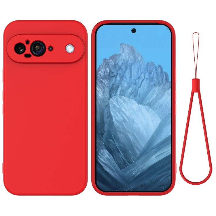 For Google Pixel 9 Pure Color Liquid Silicone Shockproof Phone Case(Red) - Google Cases by PMC TechLife | Online Shopping South Africa | PMC TechLife | Buy Now Pay Later Mobicred