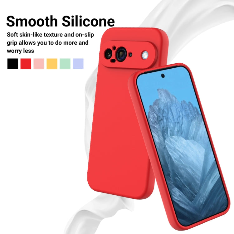 For Google Pixel 9 Pure Color Liquid Silicone Shockproof Phone Case(Red) - Google Cases by PMC TechLife | Online Shopping South Africa | PMC TechLife | Buy Now Pay Later Mobicred