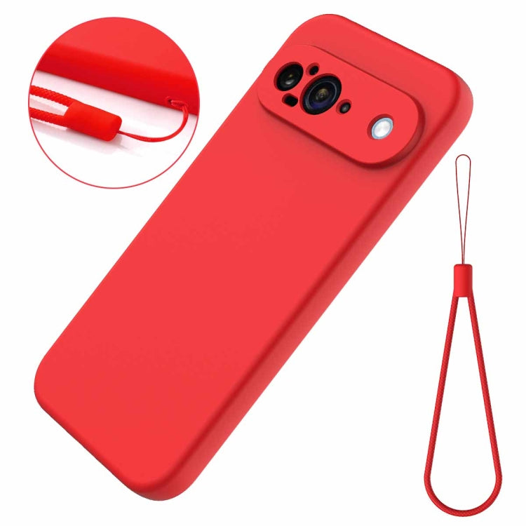 For Google Pixel 9 Pure Color Liquid Silicone Shockproof Phone Case(Red) - Google Cases by PMC TechLife | Online Shopping South Africa | PMC TechLife | Buy Now Pay Later Mobicred