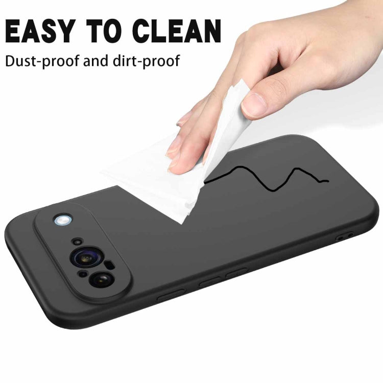 For Google Pixel 9 Pure Color Liquid Silicone Shockproof Phone Case(Black) - Google Cases by PMC TechLife | Online Shopping South Africa | PMC TechLife | Buy Now Pay Later Mobicred