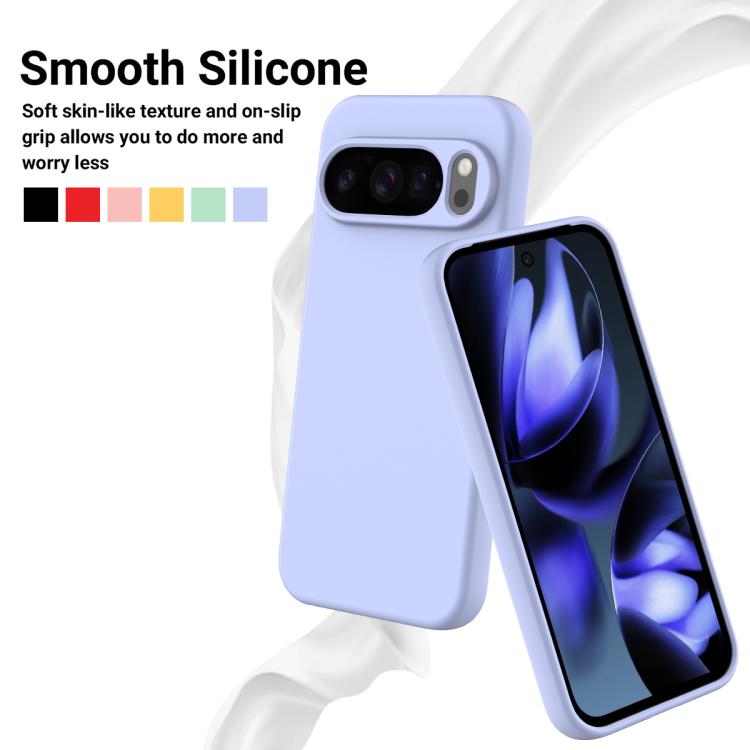 For Google Pixel 10 Pro XL Pure Color Liquid Silicone Shockproof Phone Case(Purple) - free shipping - PMC TechLife - Order now!