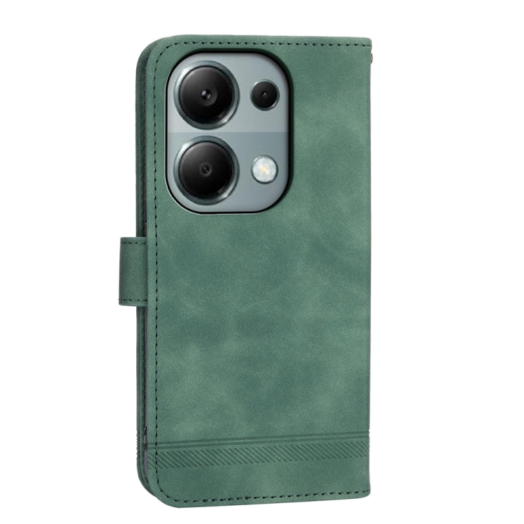For Xiaomi Redmi Note 13 Pro 4G Dierfeng Dream Line TPU + PU Leather Phone Case(Green) - Note 13 Pro Cases by PMC TechLife | Online Shopping South Africa | PMC TechLife | Buy Now Pay Later Mobicred